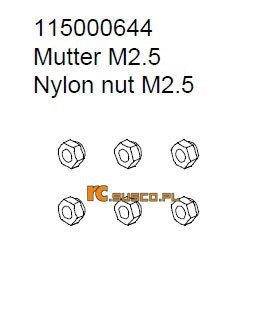 Nylon nut M 2.5 - Ansmann Virus