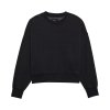 FOX BLUZA LADY WORDMARK OVERSIZED FLEECE CREW BLAC