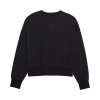 FOX BLUZA LADY WORDMARK OVERSIZED FLEECE CREW BLAC