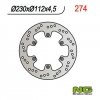 NG274 TARCZA HAMULCOWA APRILIA RX 50, YAMAHA DT 50R 97- (230x112x4,5)