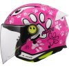 LS2 KASK OTWARTY JUNIOR OF622 FUNNY II PAWS PINK