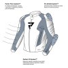 REBELHORN KURTKA SKÓRZANA VELOCE BLACK/GREY/FL YEL