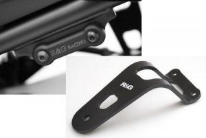 Mocowanie Wydechu + Zaślepka Podnóżka RG Racing Yamaha Fz8 / Fz8 Fazer 2010- Black