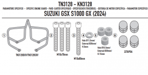 KAPPA GMOLE OSŁONY SILNIKA SUZUKI GSX S 1000 GX 24