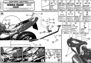 GIVI STELAŻ KUFRA CENTRALNEGO HONDA HORNET 600 03
