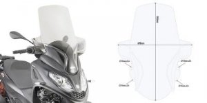 GIVI D5614ST SZYBA PRZEŻROCZYSTA 84 x 69 PIAGGIO