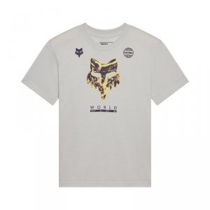 T-Shirt Damski FOX Image Print Light Grey