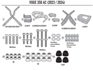 KAPPA STELAŻ KUFRA CENTRALNEGO VOGE 350 AC '23-'24