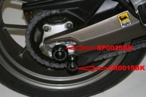 Rolki Wahacza RG Racing Aprilia Mana 2008- Black