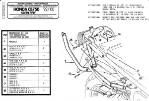 Kappa K2320 Stelaż centr. Honda Cb 750 (92-00)