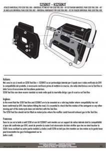 GIVI S250KIT UNIWERSALNY KIT MONTAŻOWY DO S250