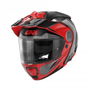 GIVI KASK X.27 TOURER SZCZĘKOWY CZARNY Z CZERWONYM