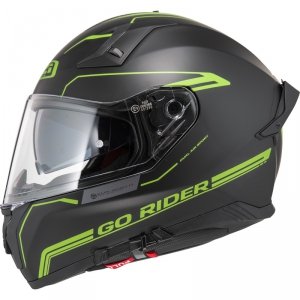 Kask Motocyklowy NZI Go Rider Stream Duo Solid Nouveau Black K Matt
