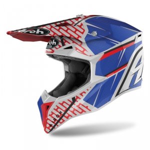 AIROH KASK OFF-ROAD WRAAP IDOL RED/BLUE GLOSS