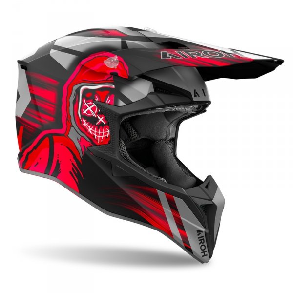 AIROH KASK OFF-ROAD WRAAAP CYBER RED MATT