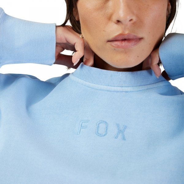 FOX BLUZA LADY WORDMARK OVERSIZED FLEECE CRE BLUE