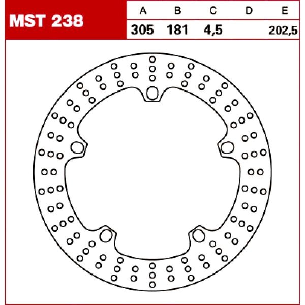 TRW Tarcza hamulcowa MST238 BMW	R 1200 GS RS R1150