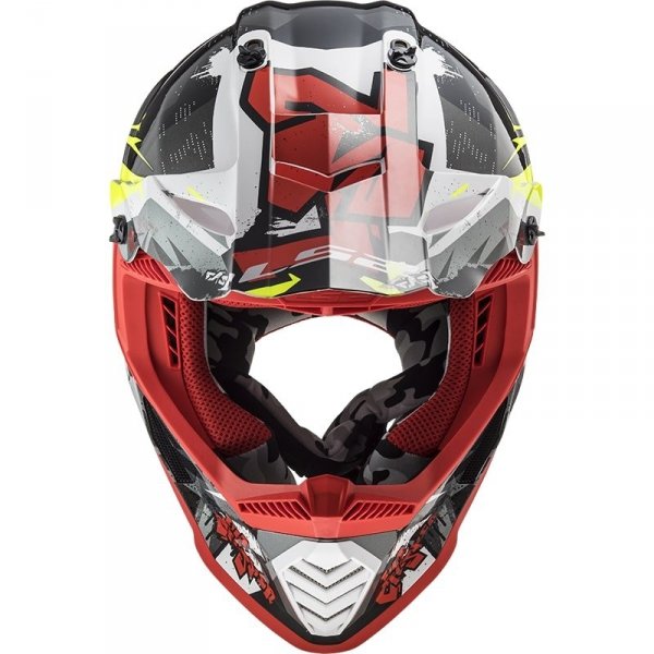 KASK LS2 MX437 FAST EVO CRUSHER BLACK RED