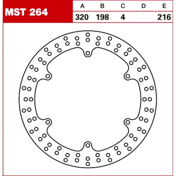 TRW Tarcza hamulcowa MST264 YAMAHA XJ 900 S Divers