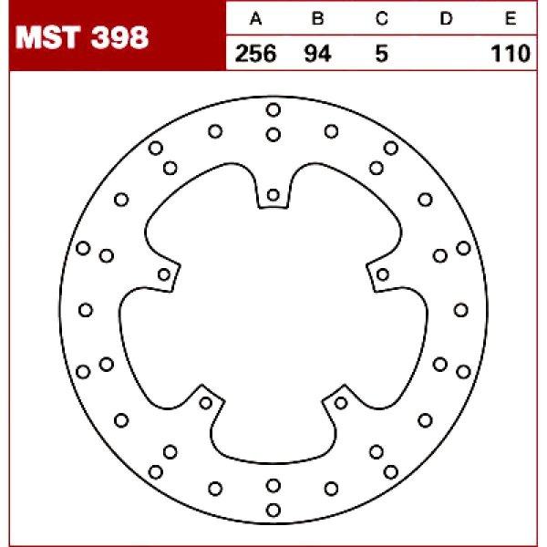 TRW Tarcza hamulcowa MST398 HONDA VFR 750 F 800 78