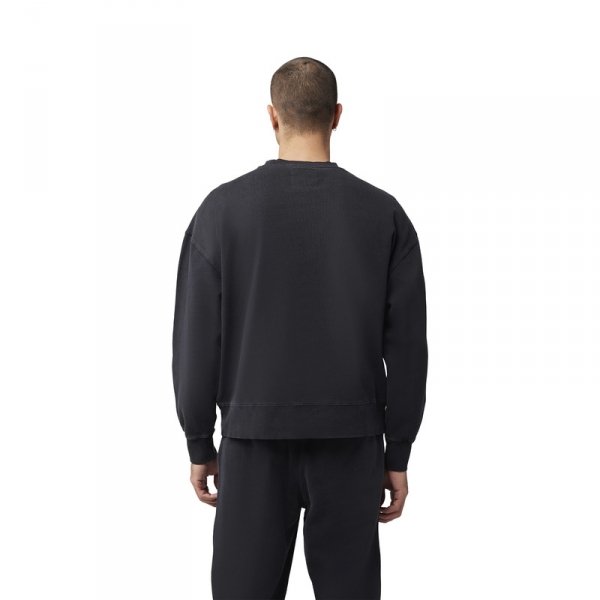 FOX BLUZA WORDMARK OVERSIZED FLEECE CREW BLACK