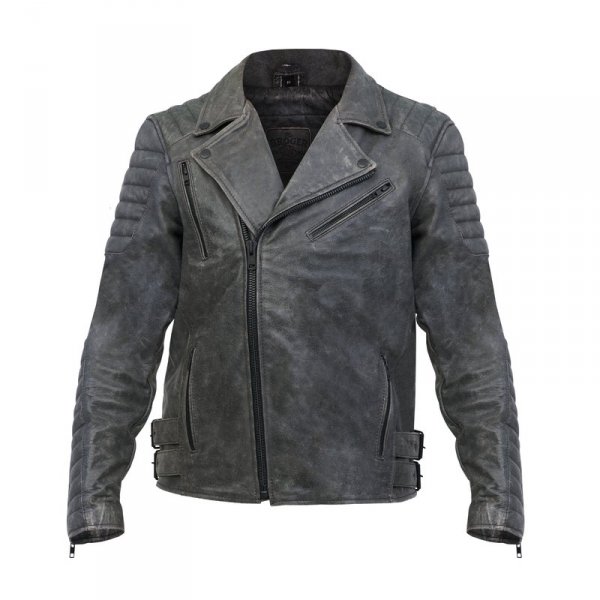 BROGER KURTKA  MOTO SKÓRZANA OHIO VINTAGE GREY