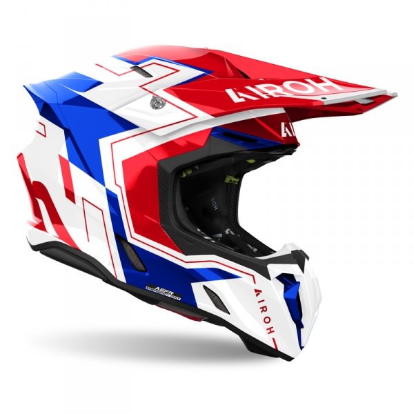 AIROH KASK OFF-ROAD TWIST 3 DIZZY BLUE/RED GLOSS