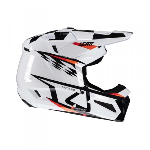 LEATT KASK Z GOGLAMI JUNIOR KIT MOTO 3.5 V25 WHITE