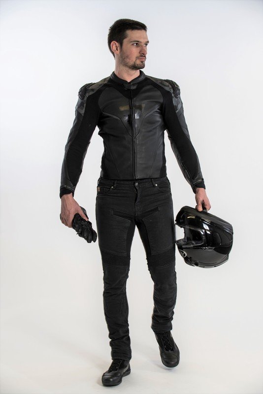REBELHORN  SPODNIE SKÓRZANE REBEL BLACK