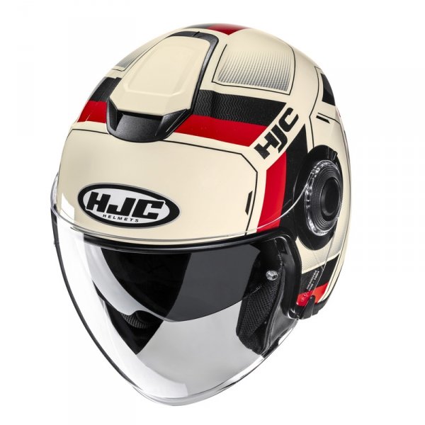 HJC KASK OTWARTY I40N VELU BEIGE/RED