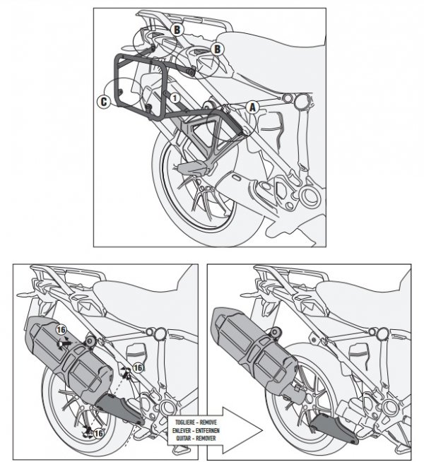 KAPPA KL5108CAM STELAŻ KUFRÓW CAM SIDE BMW R 1200