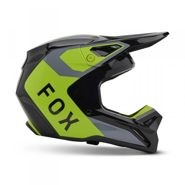 FOX KASK OFF-ROAD JUNIOR V1 LEAN GREY/YELLOW