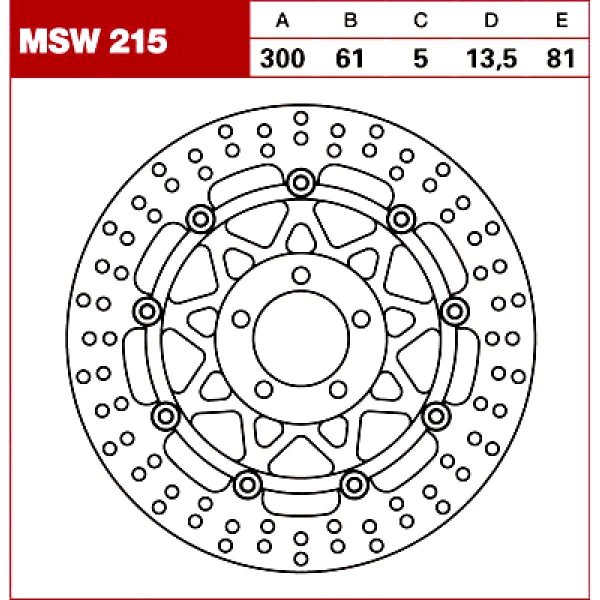 TRW Tarcza hamulcowa MSW215 KAWASAKI ZZR 600 ZX-12