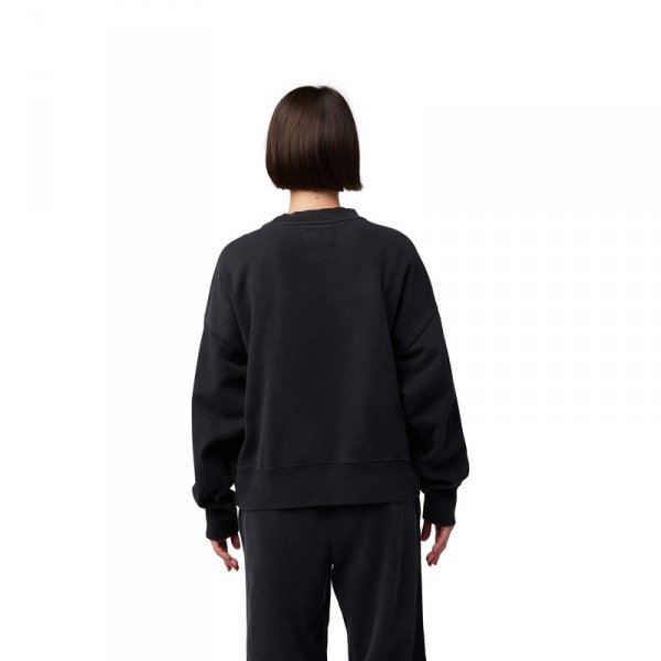 FOX BLUZA LADY WORDMARK OVERSIZED FLEECE CREW BLAC