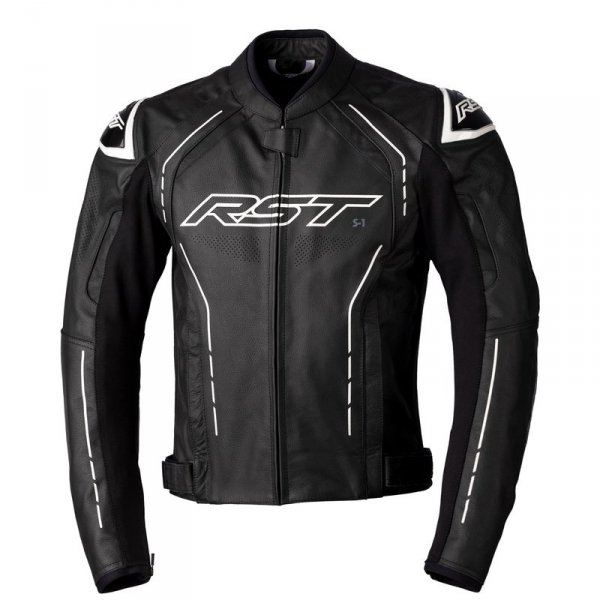 RST KURTKA SKÓRZANA  MOTO S1 CE BLACK/BLACK/WHITE