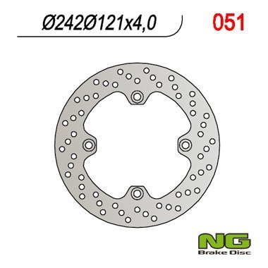 NG051 TARCZA HAMULCOWA SUZUKI DR 600 '85-'89 (242x121x4)