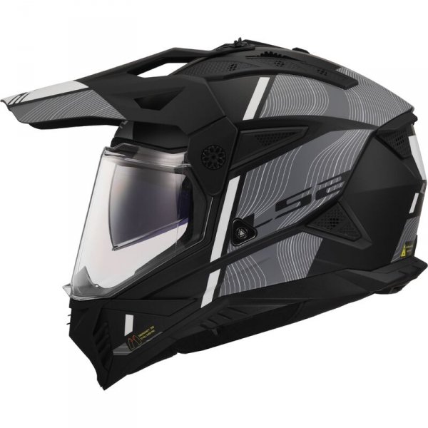 LS2 KASK ADVENTURE MX702 PIONEER II HILL MAT BL WH