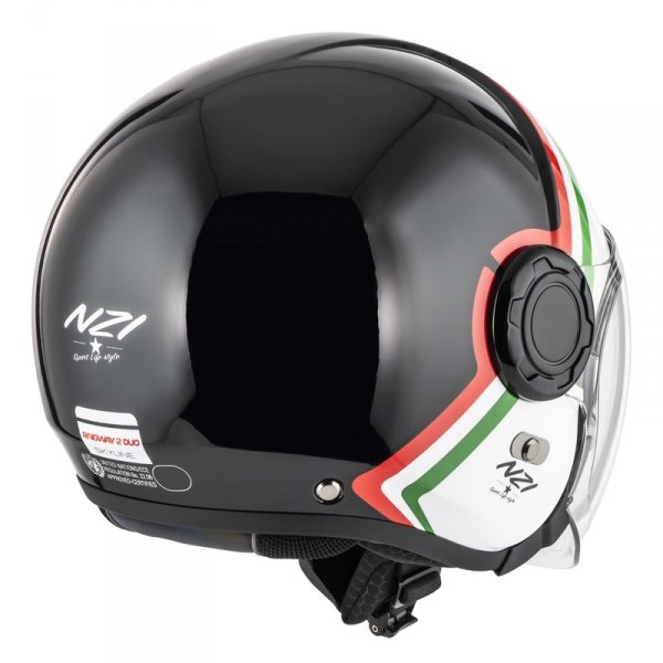Kask Motocyklowy NZI Ringway 2 Duo Skyline Black White Italy