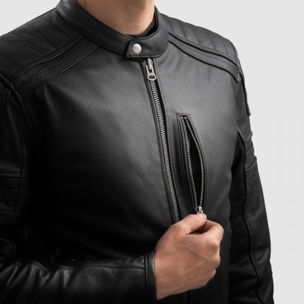 OZONE KURTKA MOTOCYKLOWA SKÓRZANA COLT BLACK