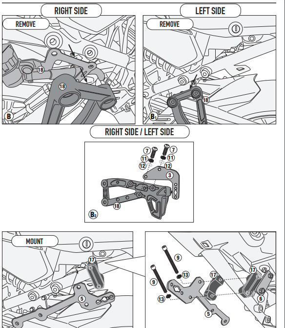 GIVI STELAŻ KUFRÓW ONE-FIT CAM YAMAHA Tracer 9 (21