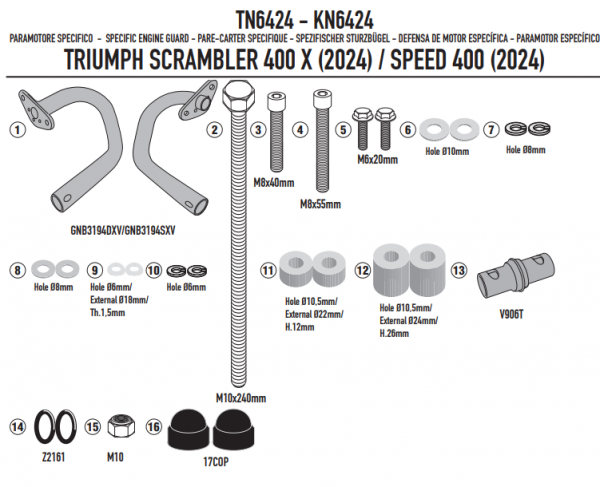 GIVI OSŁONA SILNIKA GMOLE TRIUMPH Scrambler 400