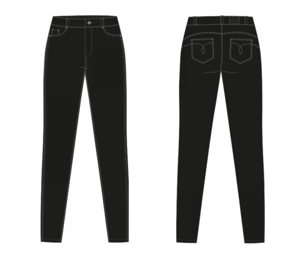 OZONE SPODNIE JEANS STRIKER LADY SLIM FIT BLACK