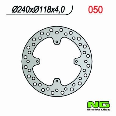 NG050 TARCZA HAMULCOWA HONDA XR 600R (85-90) (240x118x4)