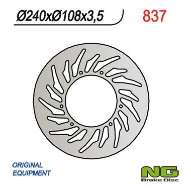 NG TARCZA HAMULCOWA PRZÓD YAMAHA DT 50R 03-08, XT 125R 05-08 NG837