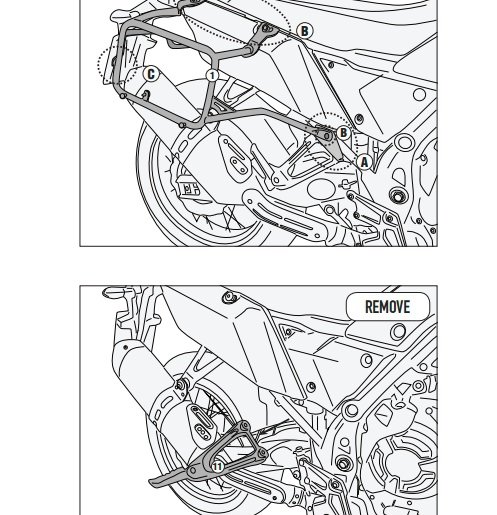 KAPPA KLO2145CAM STELAŻ KUFRÓW MONOKEY YAMAHA Tene