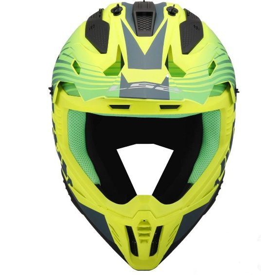 LS2 KASKCROSS MX708 FAST II DUCK MATT H-V GRE YEL