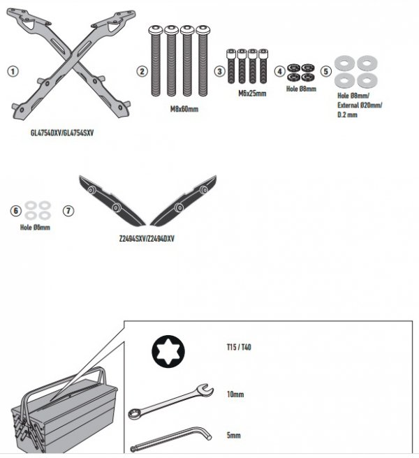 GIVI STELAŻ SAKW BOCZNYCH EASYLOCK TRIUMPH TRIDENT