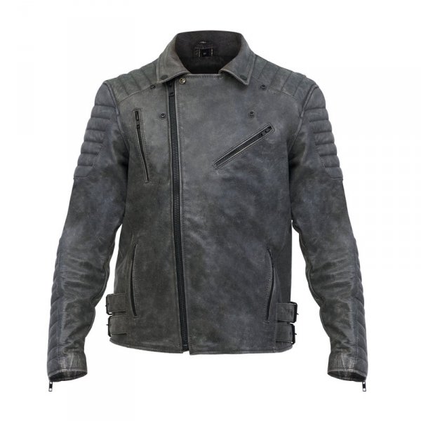 BROGER KURTKA  MOTO SKÓRZANA OHIO VINTAGE GREY