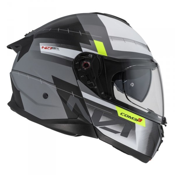 Kask Motocyklowy NZI Combi 3 Duo Metric Nardo Grey White Matt