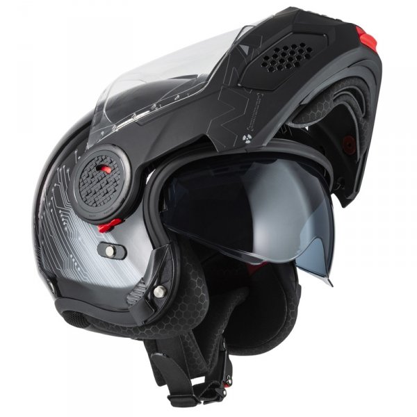 Kask Motocyklowy NZI Minimod Duo Meta Black Silver